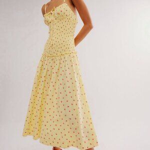 Free People Lavender Daze Dress Strawberry Lemon Combo